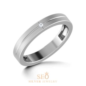 Cincin Perak Tunangan Single SSJ51