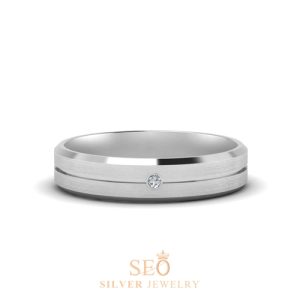 Cincin Perak Tunangan Single SSJ52